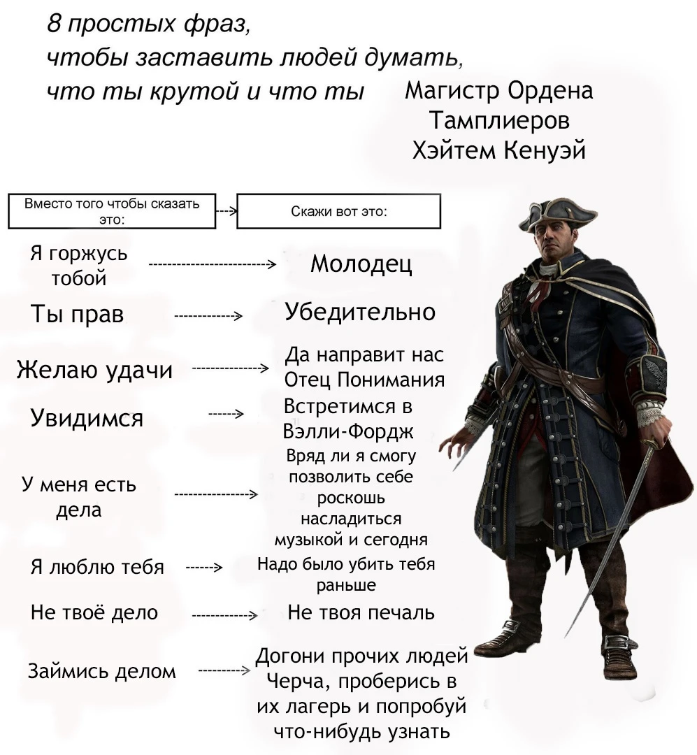 8 фраз, заставляющих думать, что ты Хэйтем Кенуэй