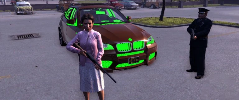 Mafia 2 "Решение проблемы с зелеными деталями машин"