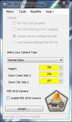 PES 2011 Camera Settings V 1.3 by MxSoniC