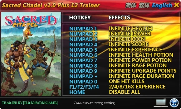 Sacred Citadel: Трейнер/Trainer (+12) [1.0] {FLiNG}