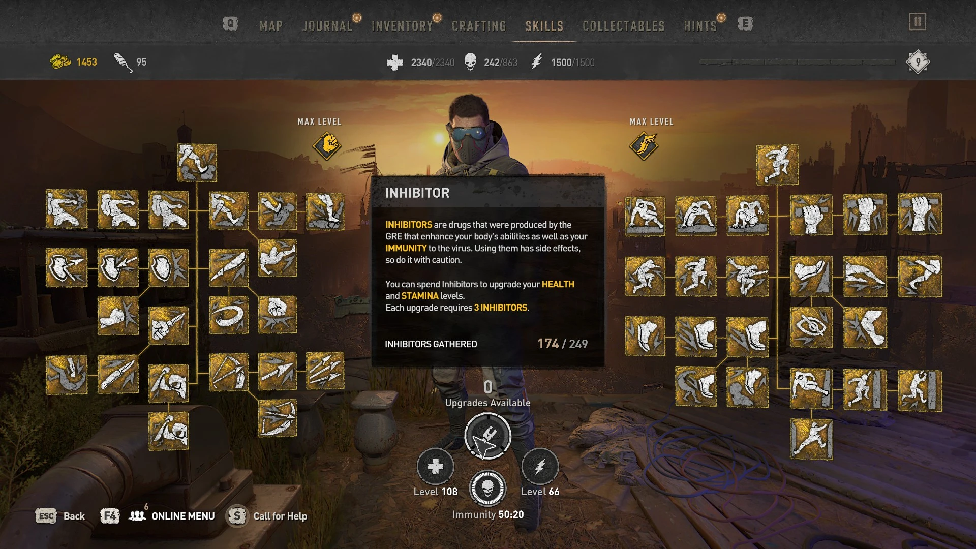 Dying Light 2: Stay Human: Чит-Мод/Cheat-Mode (Увеличение Лимита Ингибиторов / More Inhibitors) {Varur Nox}