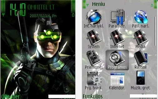 Splinter Cell: Chaos Theory "Theme Nokia 240x320"