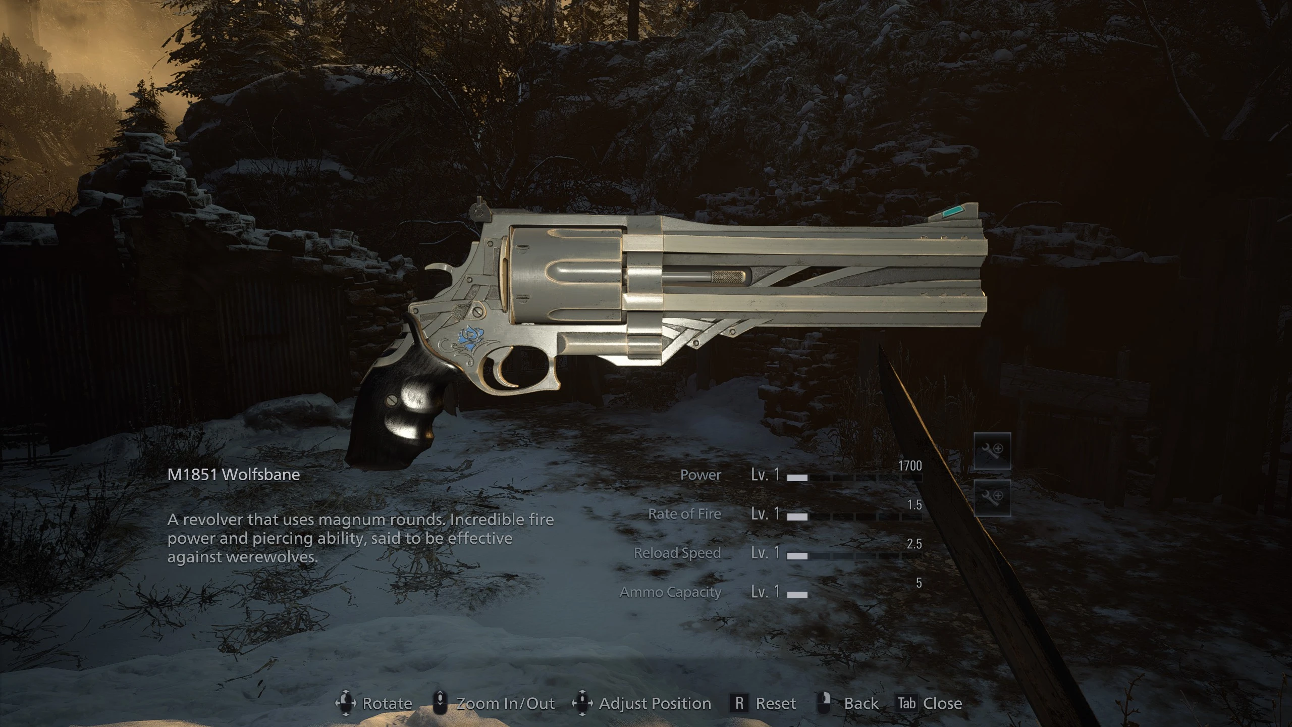 Resident Evil: Village "Револьвер Blue Rose из игры Devil May Cry 5"