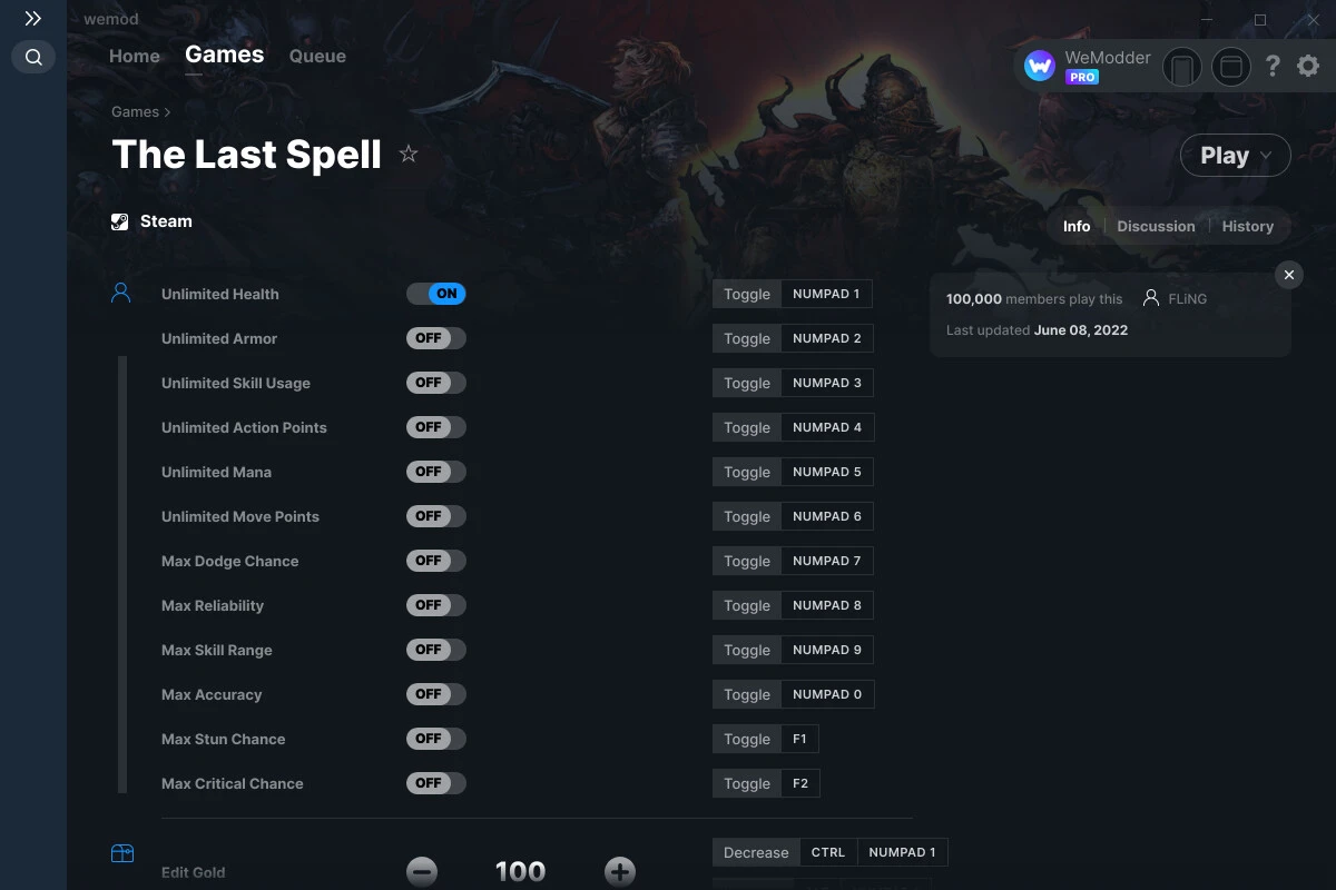 The Last Spell "Трейнер +22" [UPD: 09.06.2022] {FLiNG / WeMod}