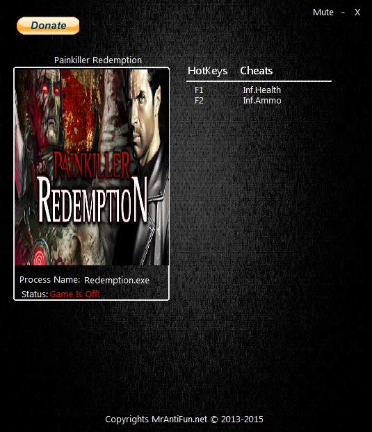 Painkiller: Redemption: Трейнер/Trainer (+2) [1.05F] {MrAntiFun}