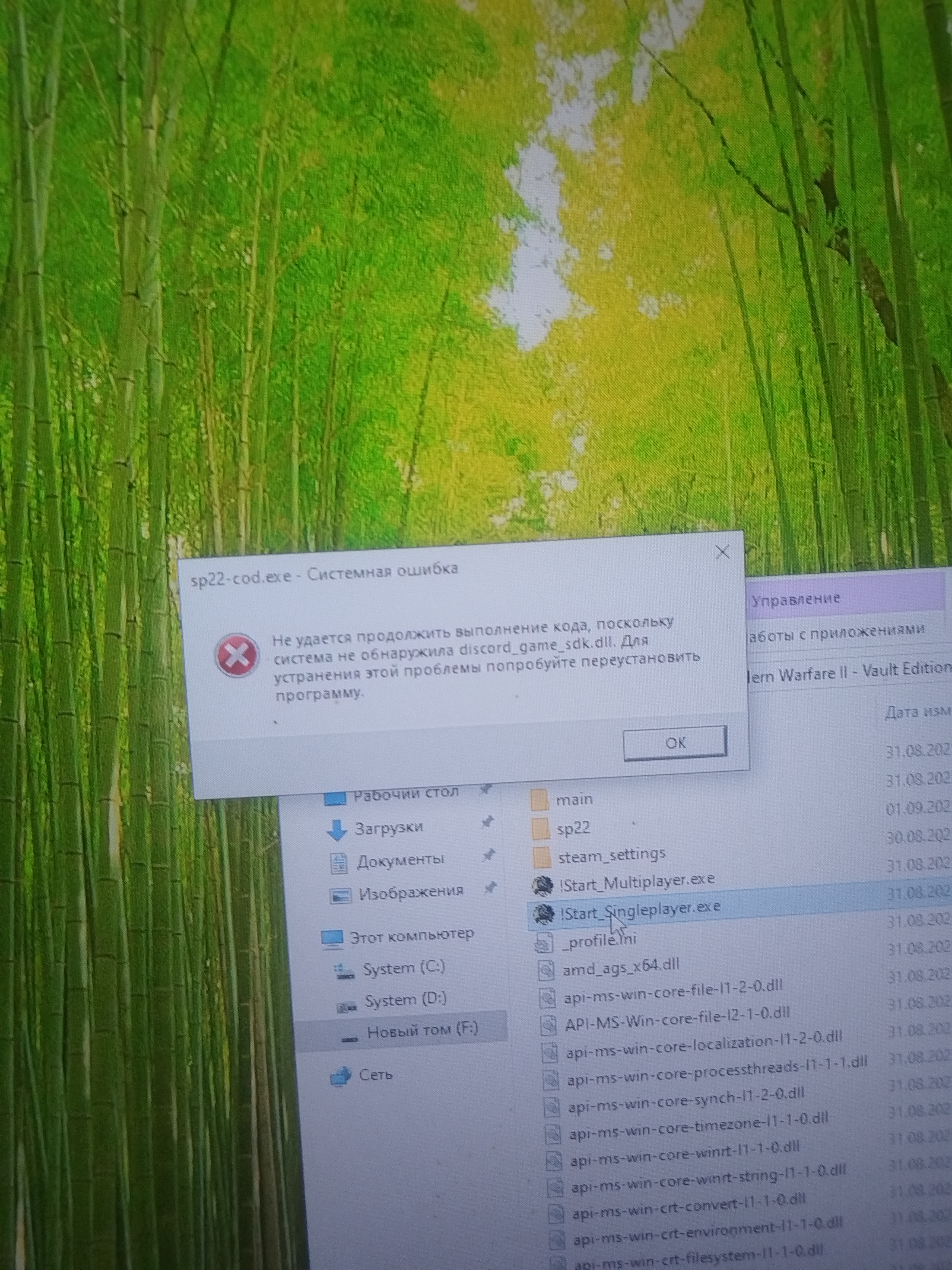 Ошибка discord_game_sdk.dll