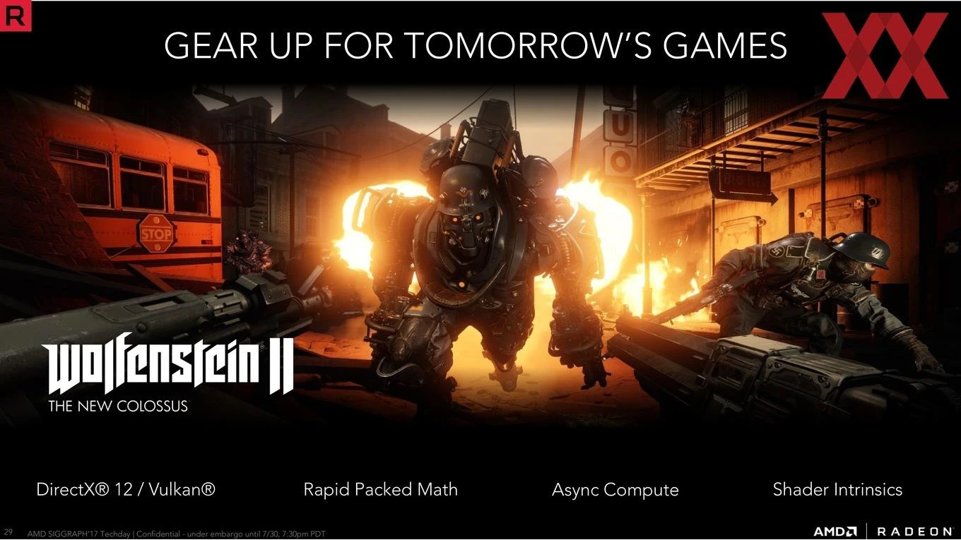 Wolfenstein II: The New Colossus получает ускорение на видеокартах Radeon RX Vega благодаря Rapid Packed Math