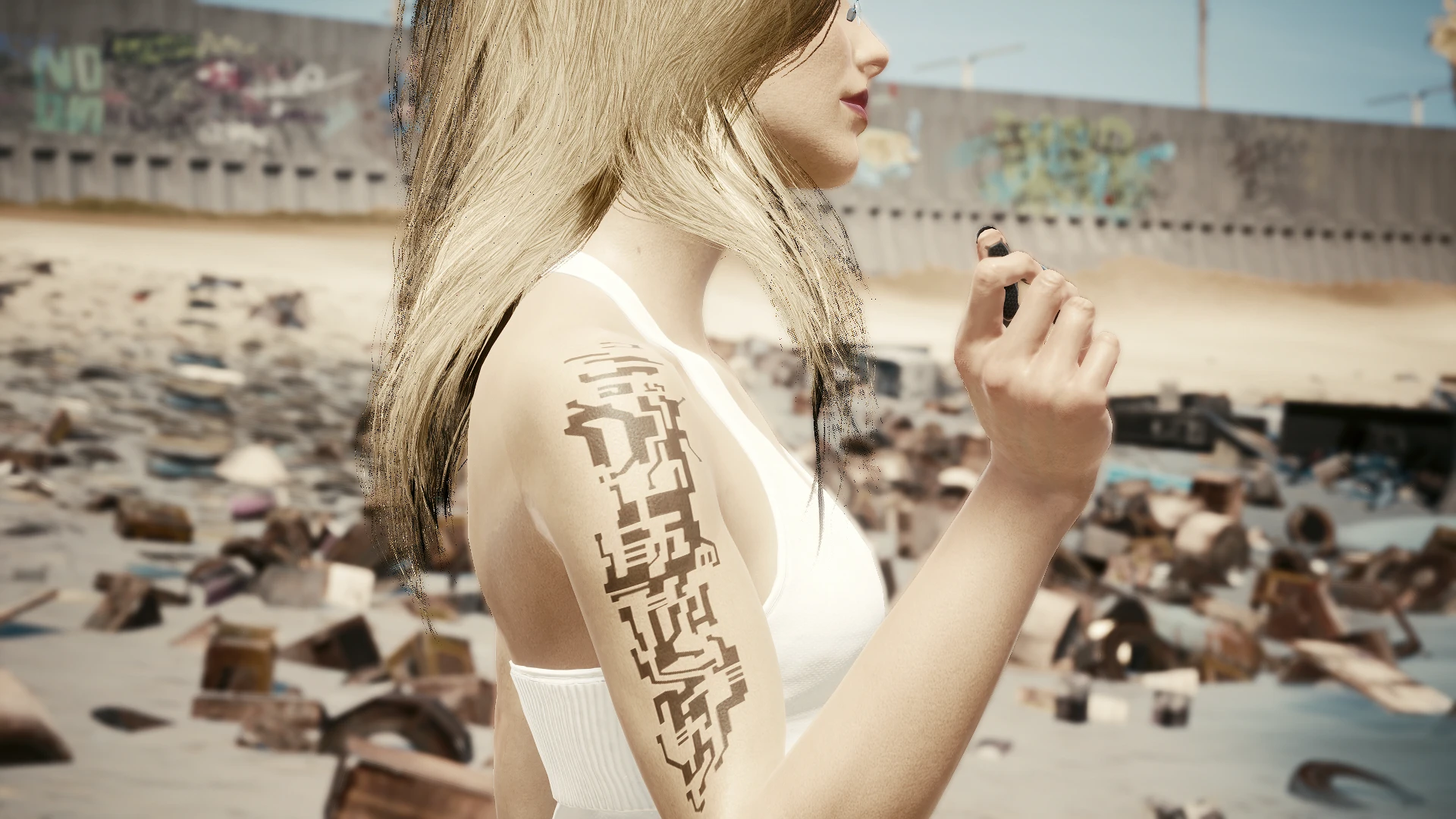 Cyberpunk 2077 "Тату Фейт Коннорс для Ви"