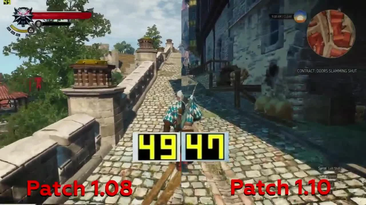 Тест FPS в The Witcher 3 - 1.10 vs 1.08 (GTX 760)