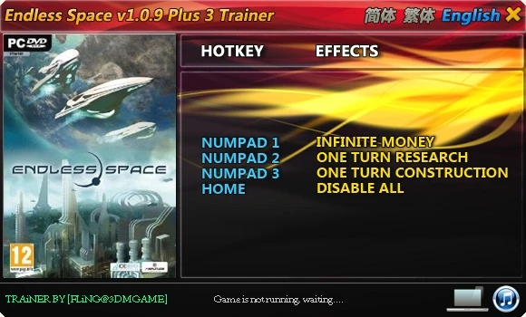 Endless Space: Трейнер/Trainer (+3) [1.09] {FLiNG}