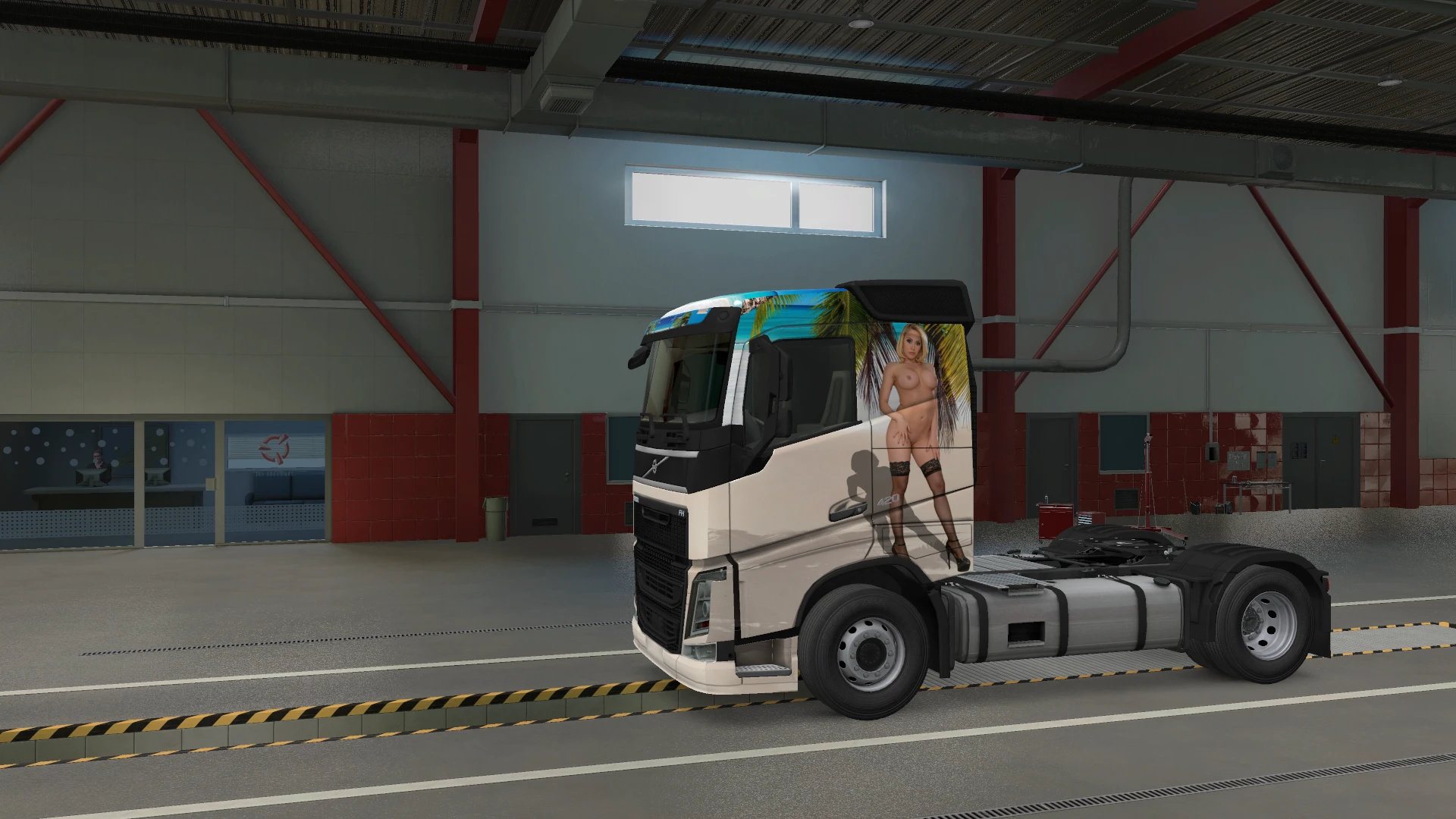 Euro Truck Simulator 2 "Эротический скин Volvo FH c Kagney Linn Karter "