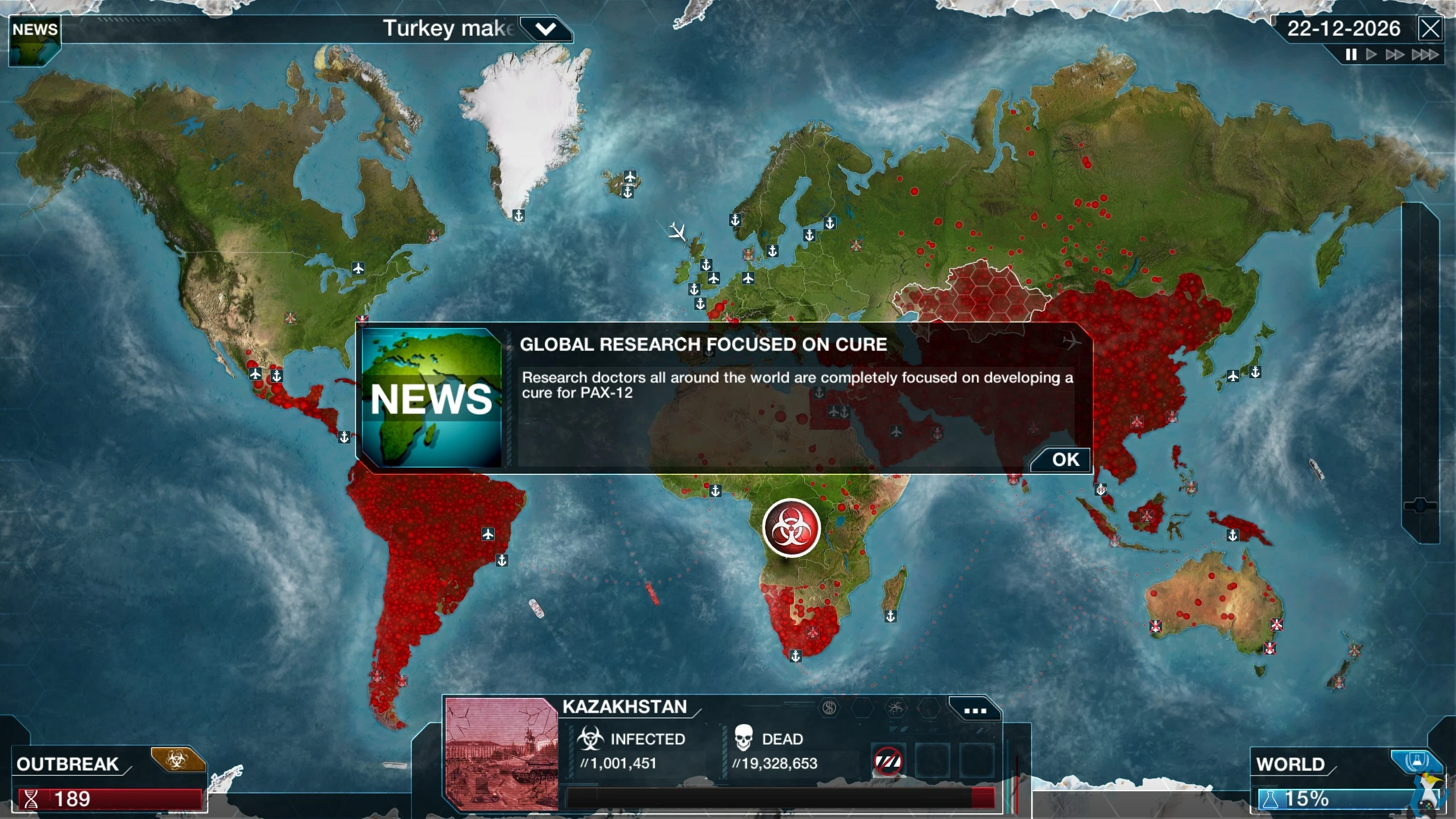 Стратегия Plague Inc: Evolved получила бесплатный режим ежедневных эпидемий
