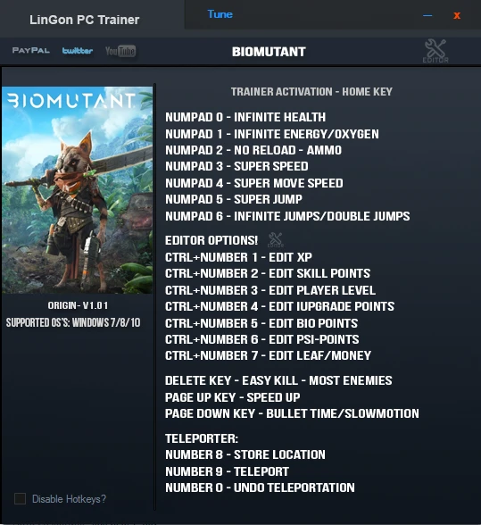 Biomutant: Трейнер/Trainer (+16/+18/+19) [1.0.1 - 1.0.2: Origin] {LinGon}