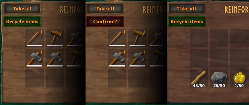 Valheim "Упрощенная переработка предметов"