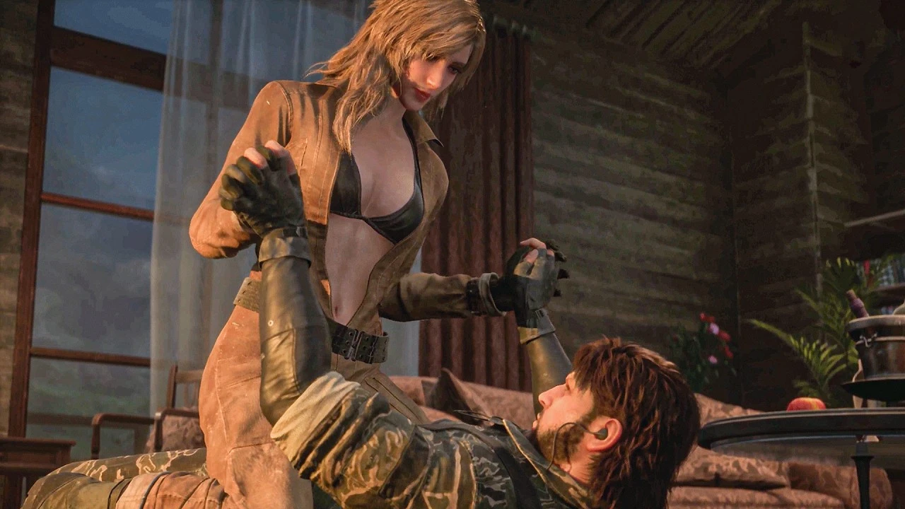Пикантные романтические сцены Снейка и Евы в MGS Delta