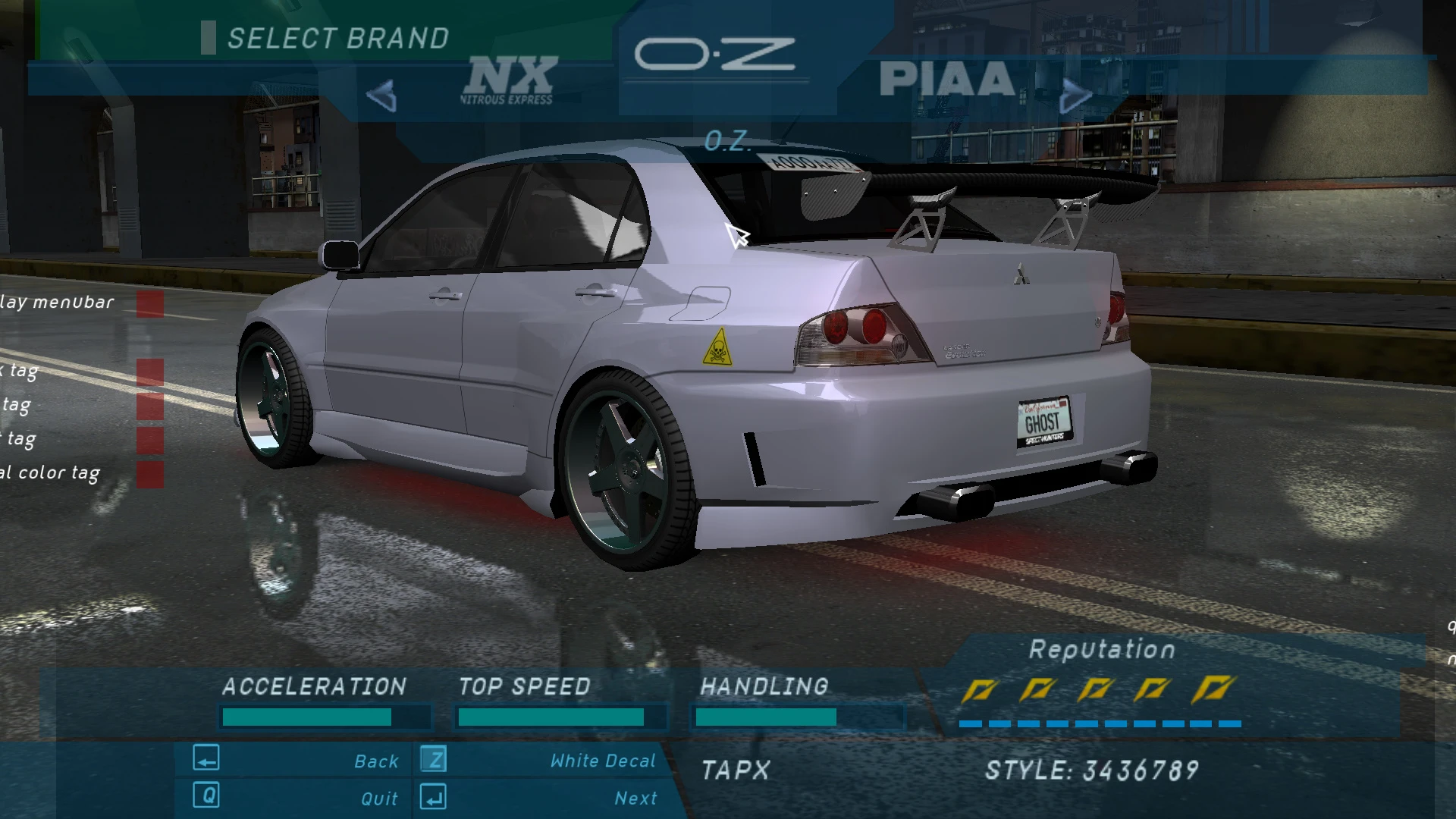 Need for Speed: Underground "New Sponsors"