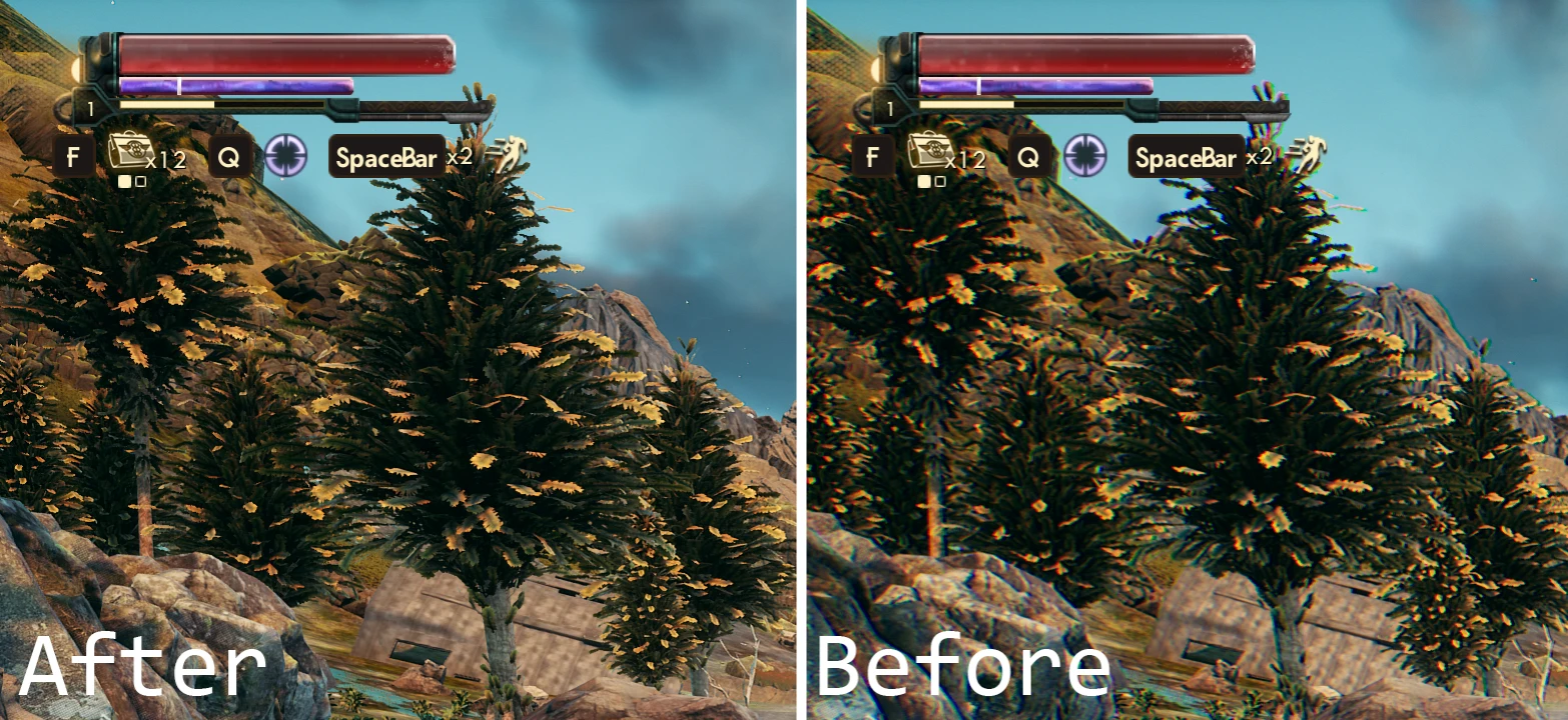 Outer Worlds "Удаление замыливание картинки"