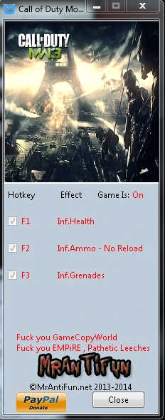 Call of Duty ~ Modern Warfare 3: Трейнер/Trainer (+4) [Latest Steam] {MrAntiFun}