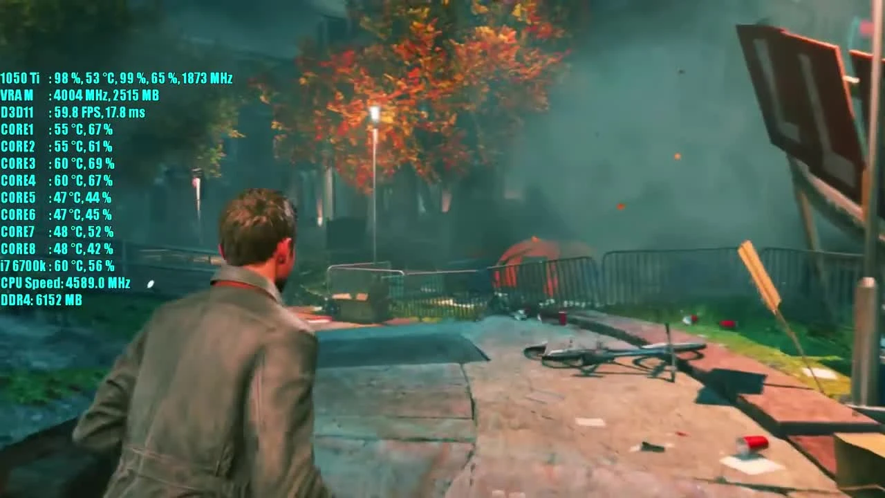 Тест производительности Quantum Break GTX 1050 Ti OC - 1080p Ultra & Medium Settings