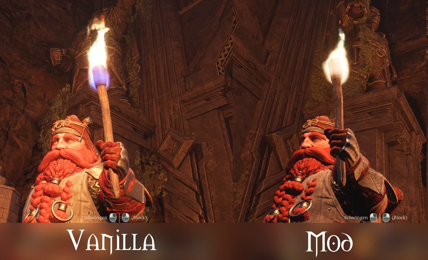 The Lord of the Rings: Return to Moria "Нет синего пламени на факелах"