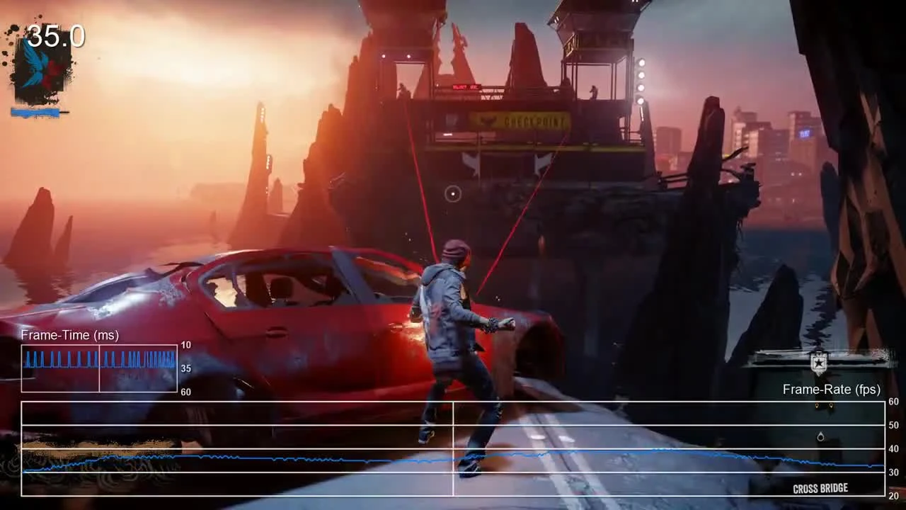 inFamous: Second Son "Стресс-тест на проседание FPS"