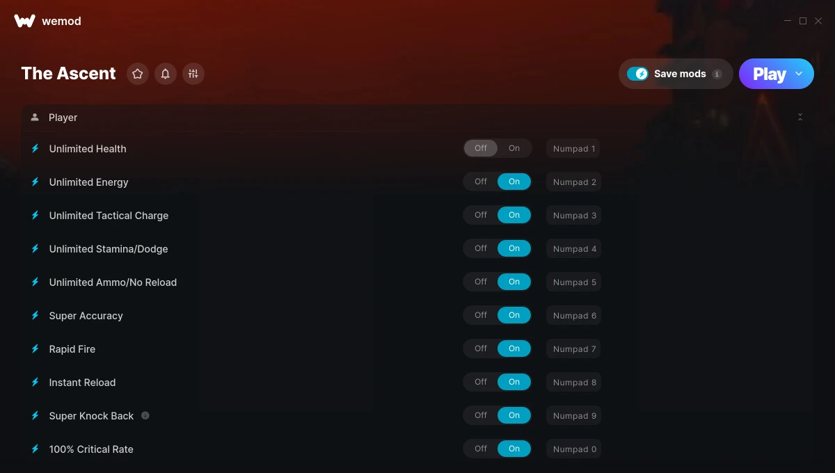 The Ascent "Трейнер +21 от WeMod: Здоровье, энергия, деньги, опыт и пр"