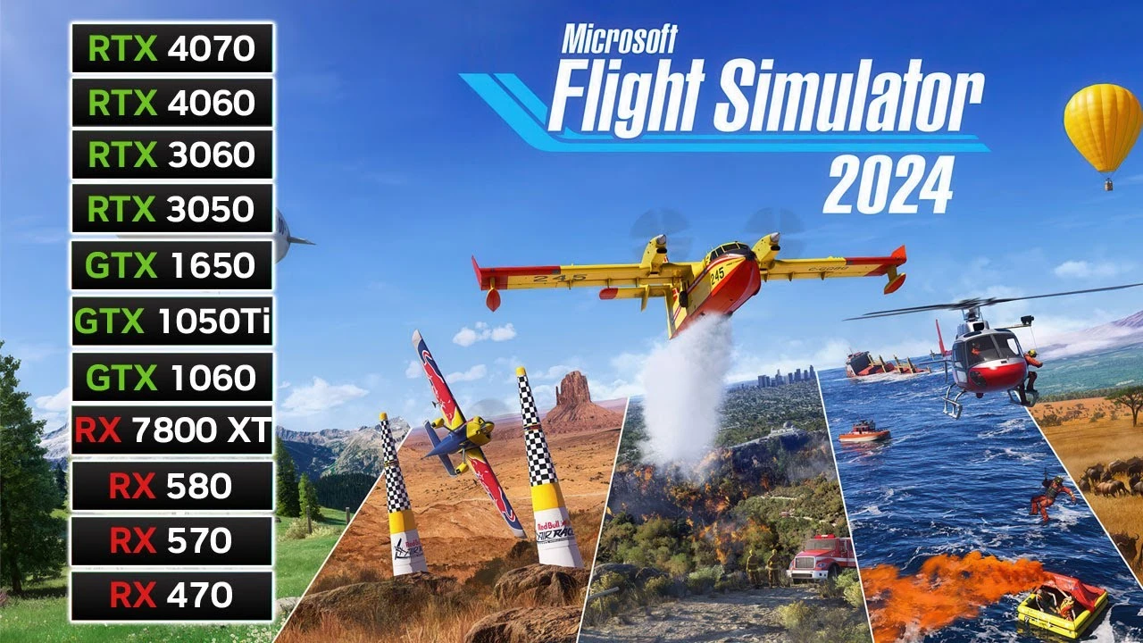 Тест 11 видеокарт в Microsoft Flight Simulator 2024: от RX 470 и GTX 1060 до RTX 4070