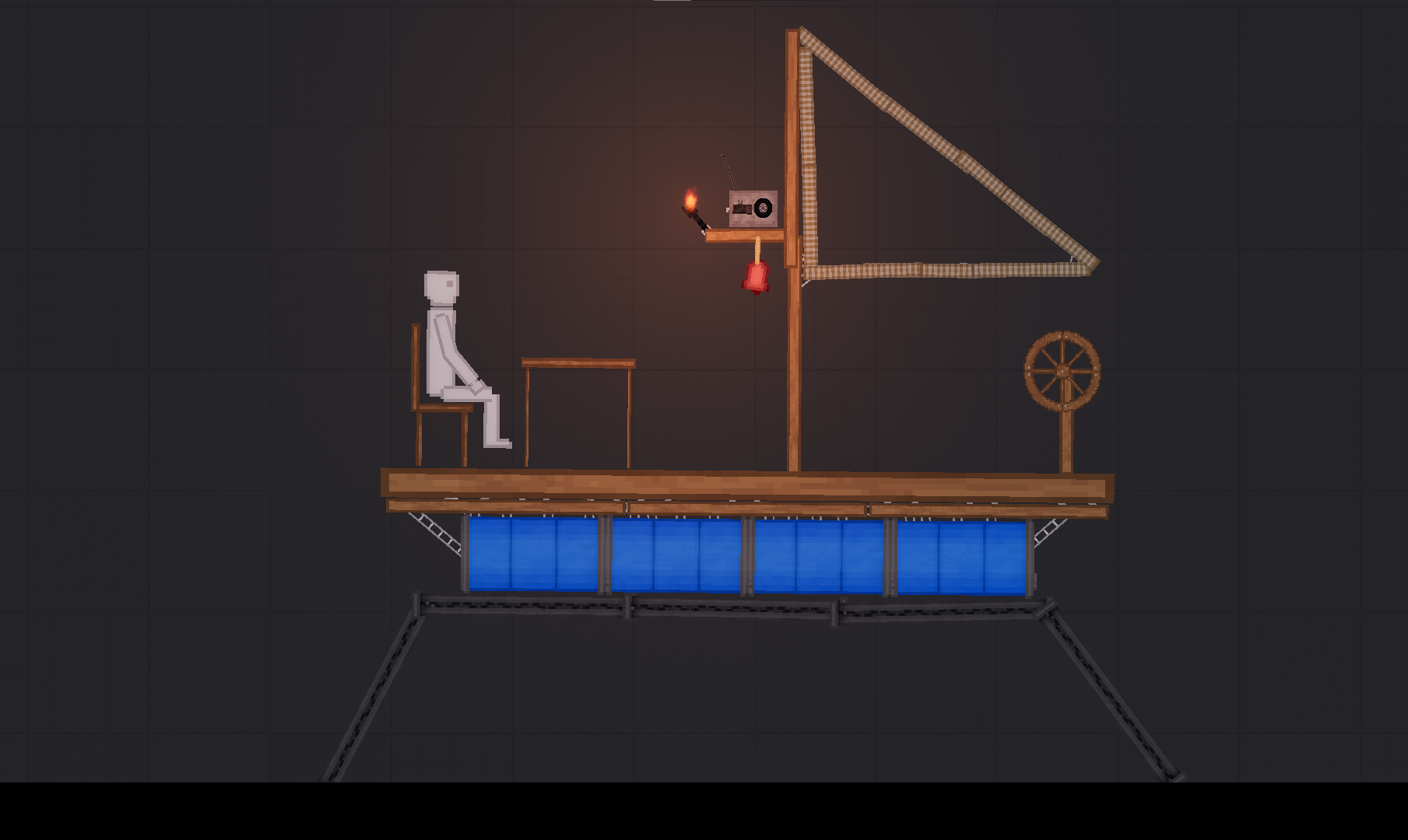 People Playground "Небольшой плот-яхта"