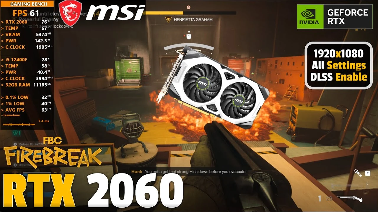 FBC Firebreak на RTX 2060 - тест производительности во всех настройках и с DLSS