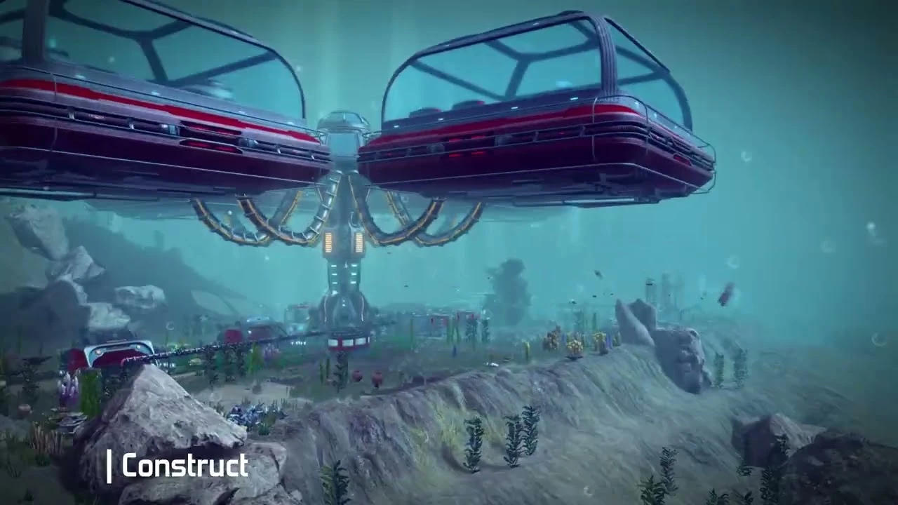 Геймплейный трейлер подводного градостроительного симулятора Aquatico