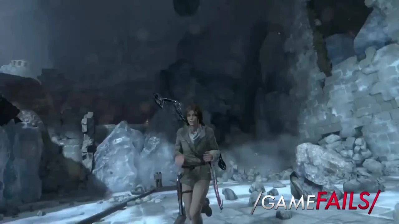 Rock and a Hard Place - Tomb Raider (Glitch) - GameFails