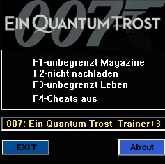 Quantum of Solace - The Game: Трейнер (+3) [1.0] {drolle}