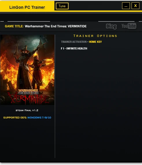 Warhammer: End Times &#8212; Vermintide: Трейнер/Trainer (+1: Бессмертие / Immortality) [1.2] {LinGon}