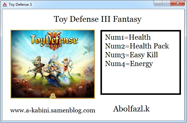 Toy Defense 3: Fantasy: Трейнер/Trainer (+4) [1.0] {Abolfazl.k}