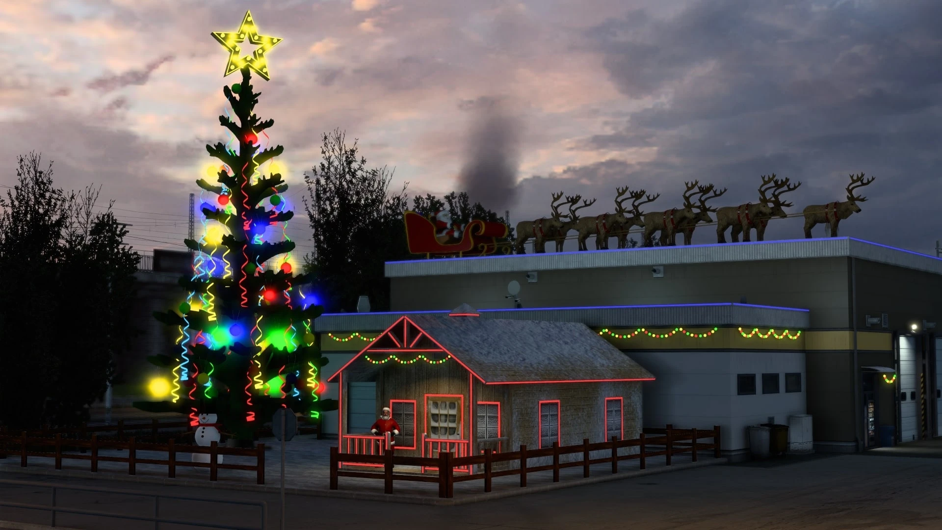 Euro Truck Simulator 2 "Автосервис Новогодняя версия (1.43.х)"