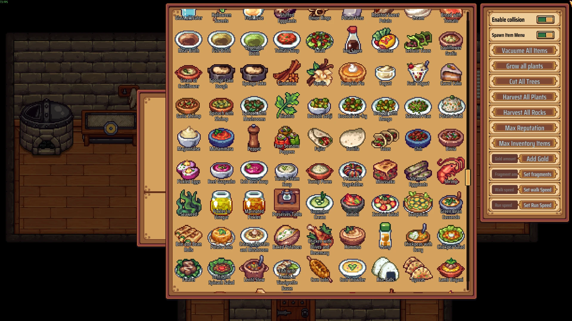 Travellers Rest "Чит-Меню: Редактор предметов, растений, инвентаря, золота, скорости" [1.1] {butter124}