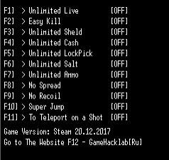 BioShock Infinite: Трейнер/Trainer (+11) [Steam] {LIRW / GHL}