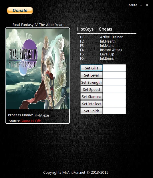 Final Fantasy 4: The After Years: Трейнер/Trainer (+12) [1.00] {MrAntiFun}