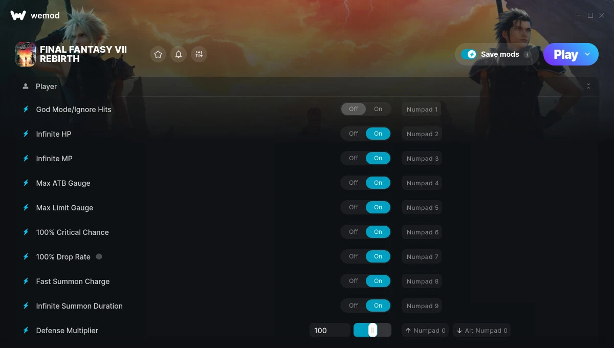 Final Fantasy 7 Rebirth "Трейнер +58" [UPD: 30.01.2025] {FLiNG / WeMod}
