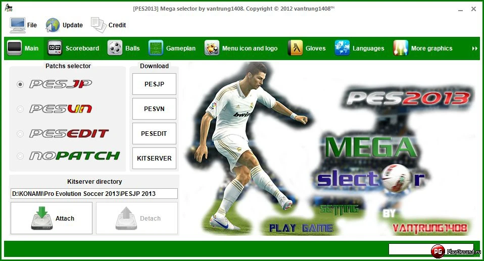 PES 2013 "Mega selector by vantrung1408"