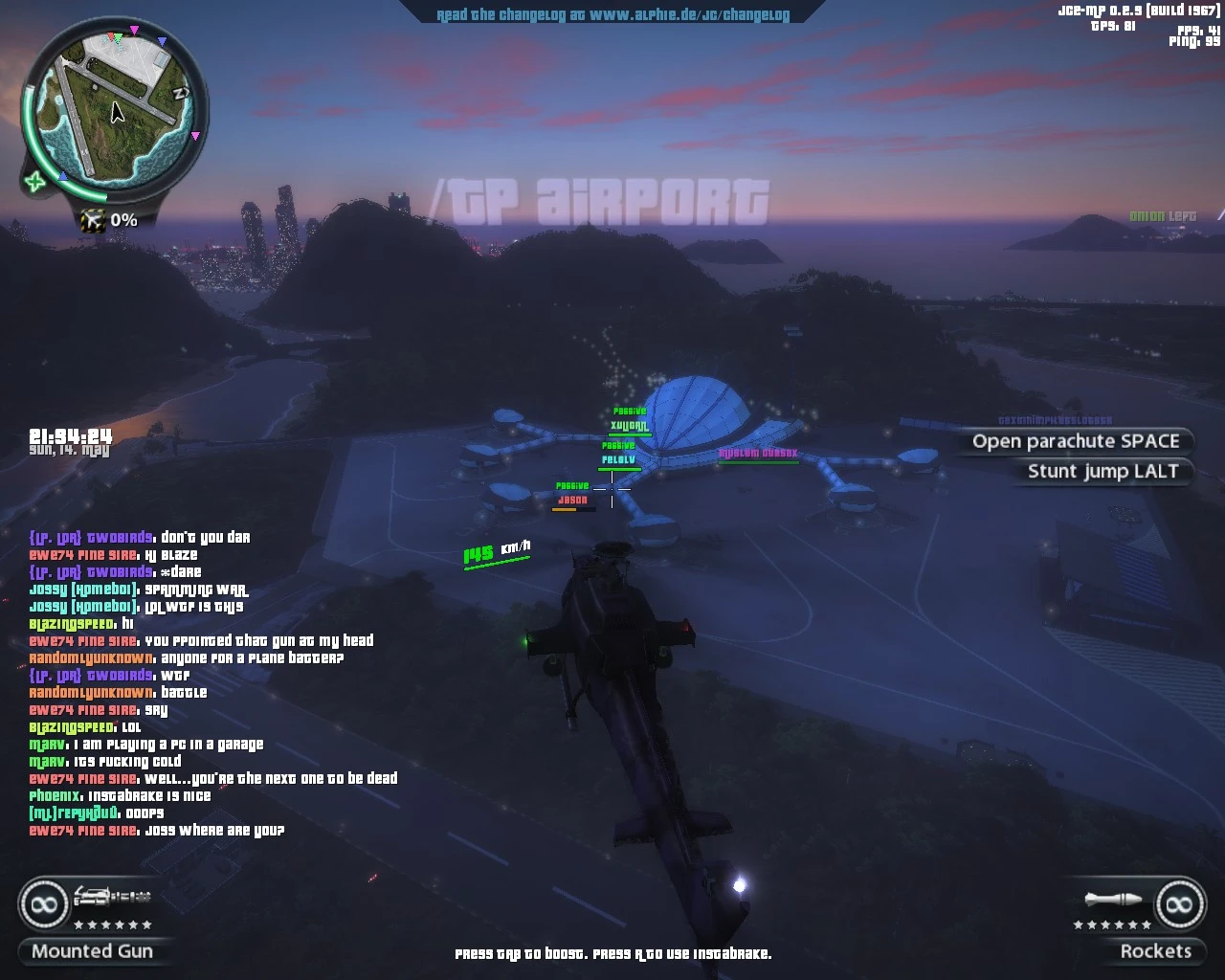 Just Cause 2 "Мод меню в стиле GTA V для Just Cause 2 Multiplayer Mod"