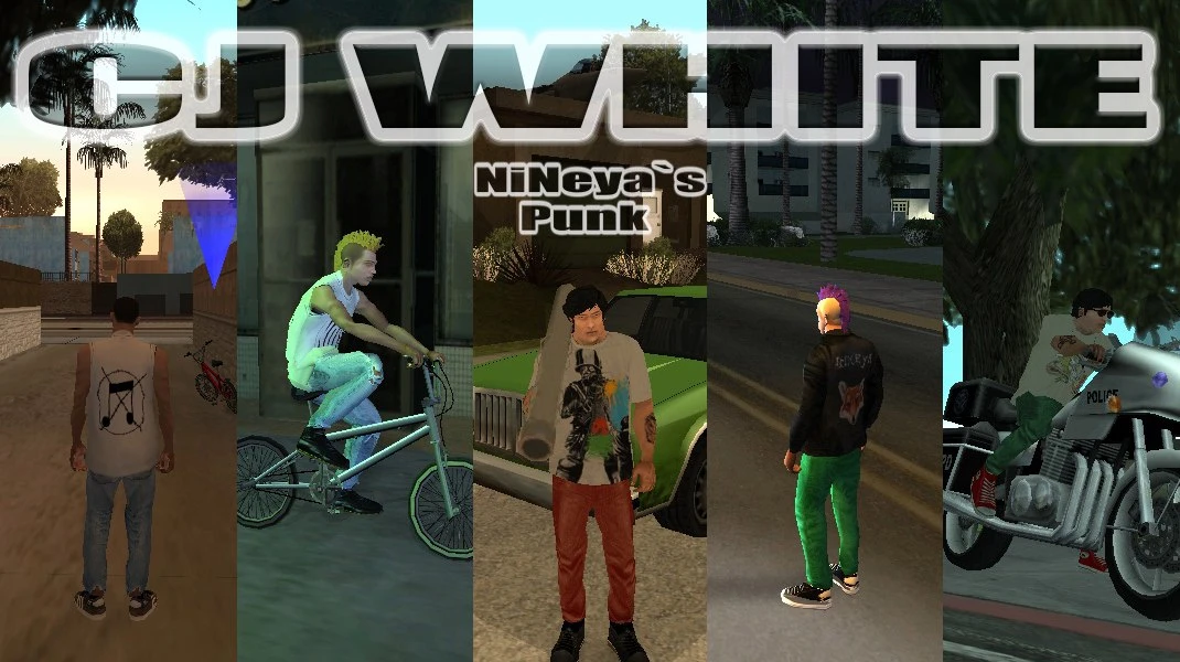 Grand Theft Auto: San Andreas "NiNeya's Punk for SA in White CJ"