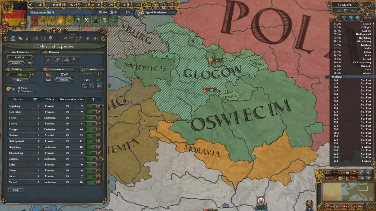 Europa Universalis IV - Южно - Германский Союз (Мод Voltaire's Nightmare)