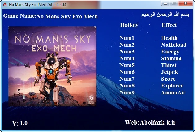 No Man's Sky - Exo Mech: Трейнер/Trainer (+9) [1.0] {Abolfazl.k}