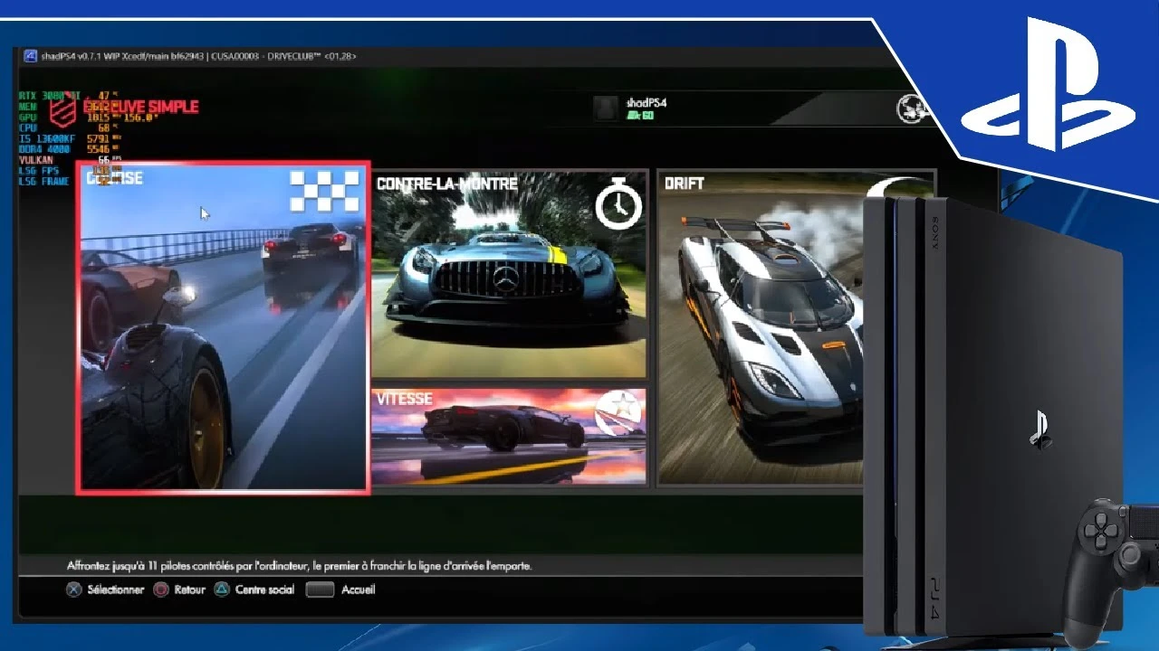 Новая версия эмулятора shadPS4 позволяет опробовать геймплей гоночного эксклюзива DriveClub