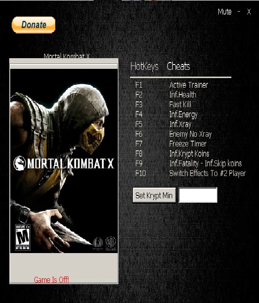 Mortal Kombat X: Трейнер/Trainer (+9) [Update 1.01] {MrAntiFun}