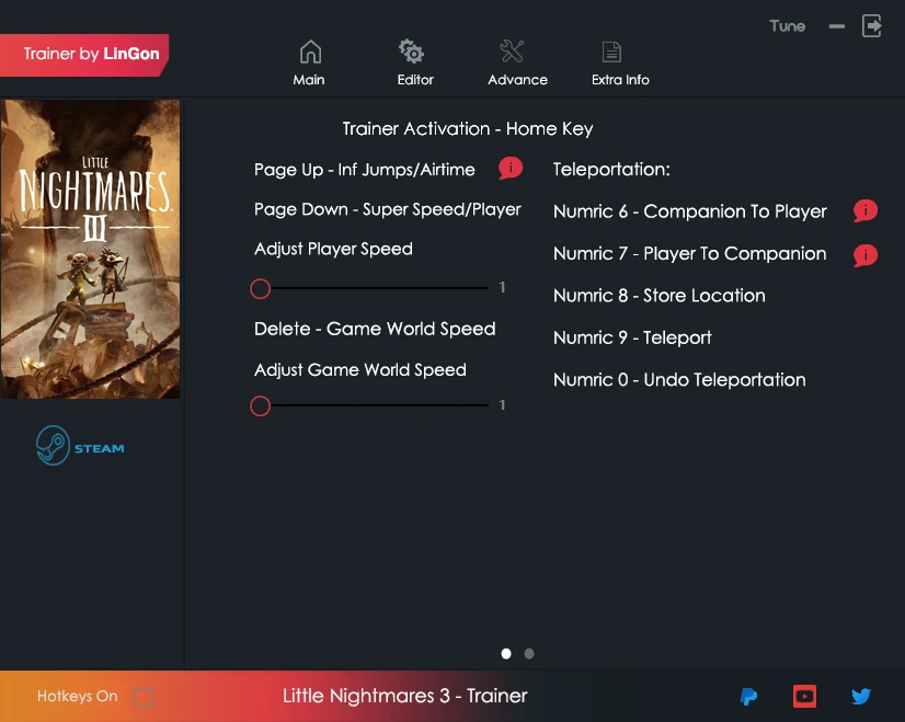 Little Nightmares 3 "Трейнер +8 от LinGon: Прыжки, телепортация, скорость и пр" [1.1]