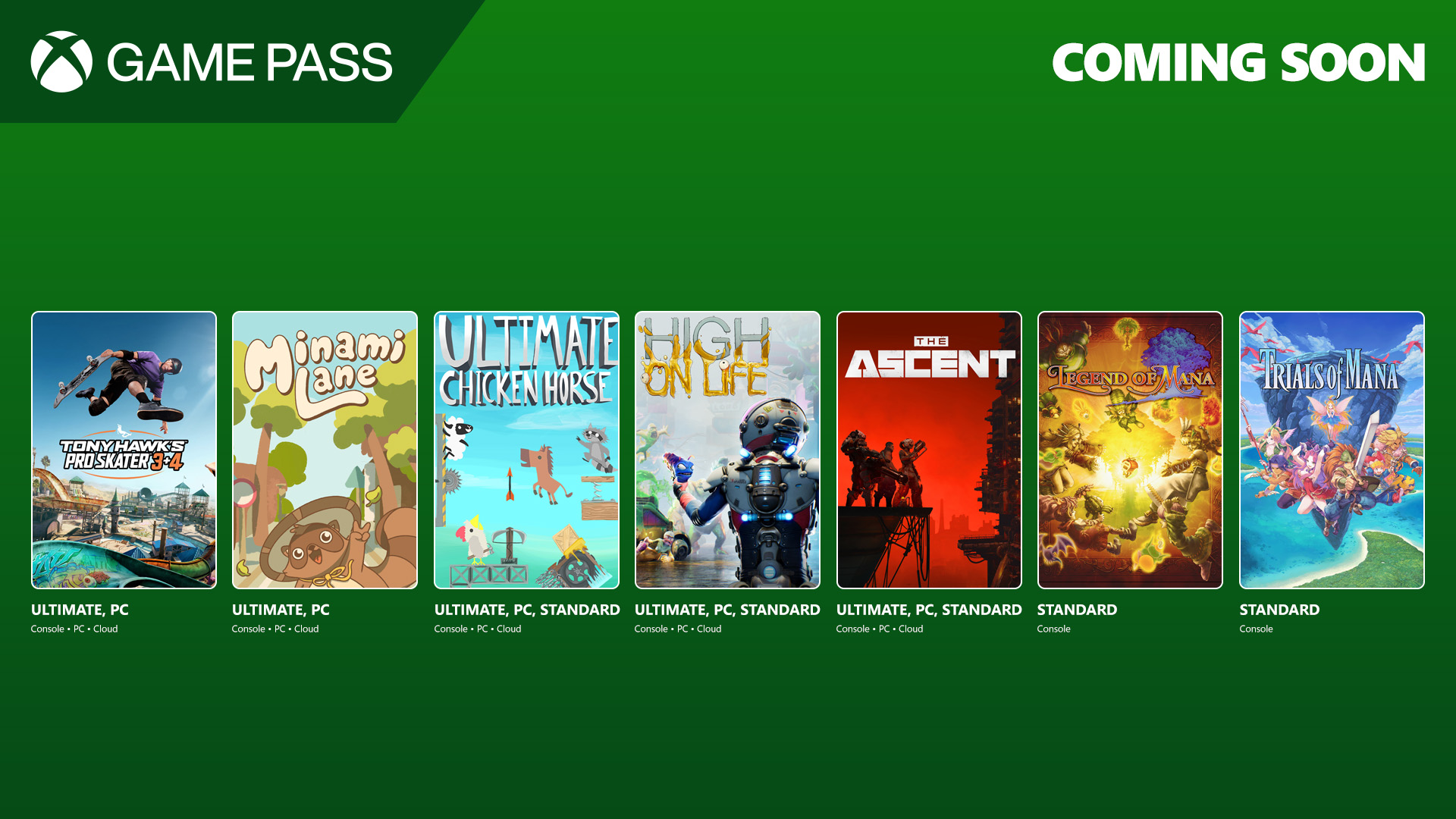 Xbox Game Pass: игры первой половины июля - от Legend of Mana до Tony Hawk's Pro Skater 3 + 4