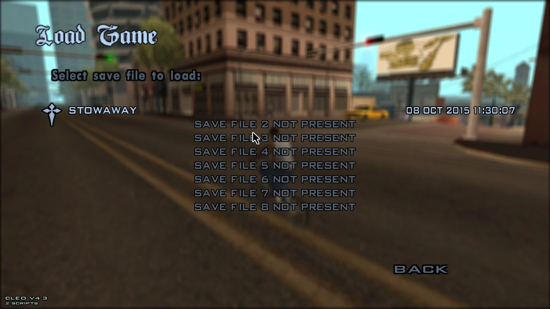 Grand Theft Auto: San Andreas "Transparent Menu"