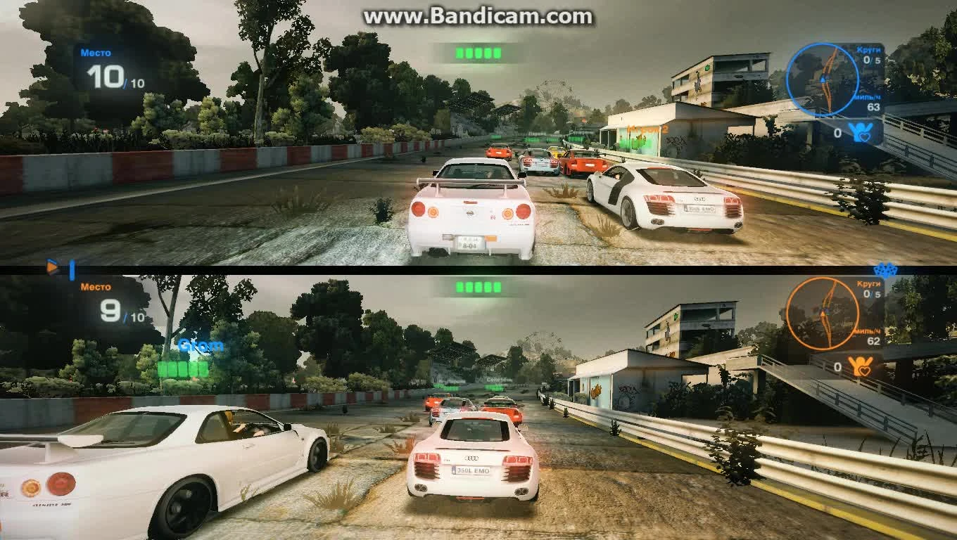 Blur "Игра двух игроков на одном компьютере"